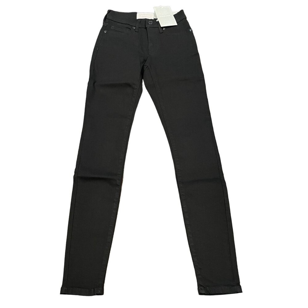 NWT Everlane Skinny Jean Sz 23 Regular Black Mid-Rise Stretch 28.5"L XXS/00